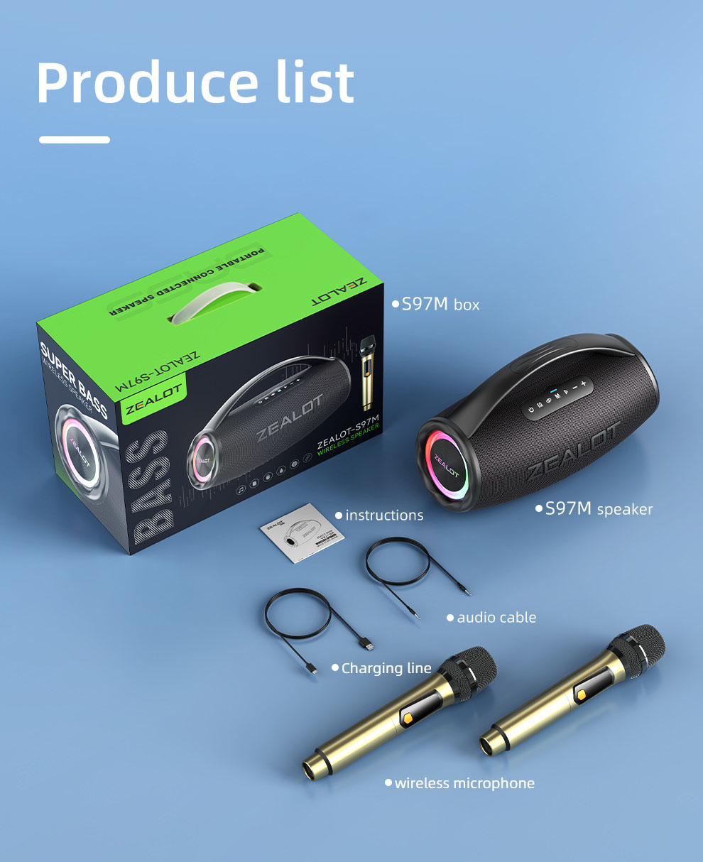 Zealot S97M Bluetooth Speaker 80W - PhoniqTech